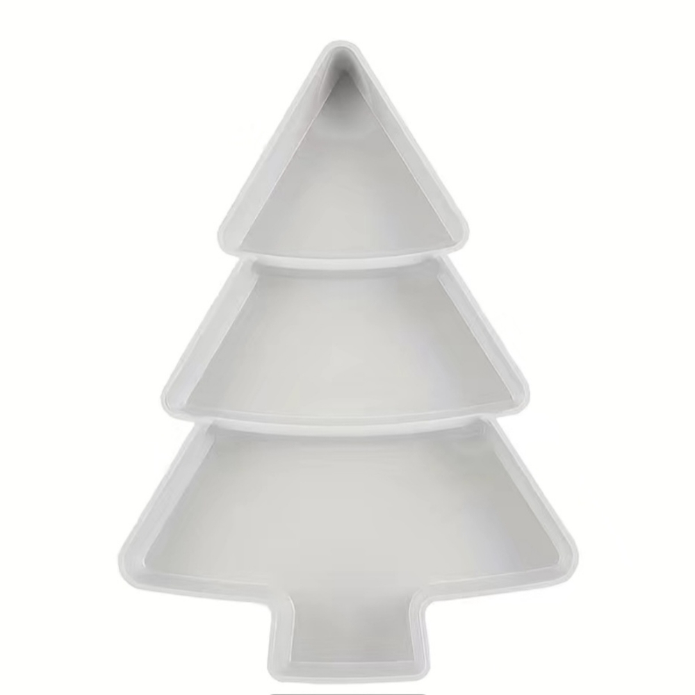 Christmas tree party serving tray snack dish